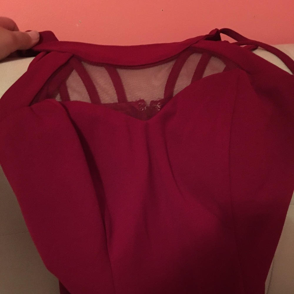 deep red hoco dress